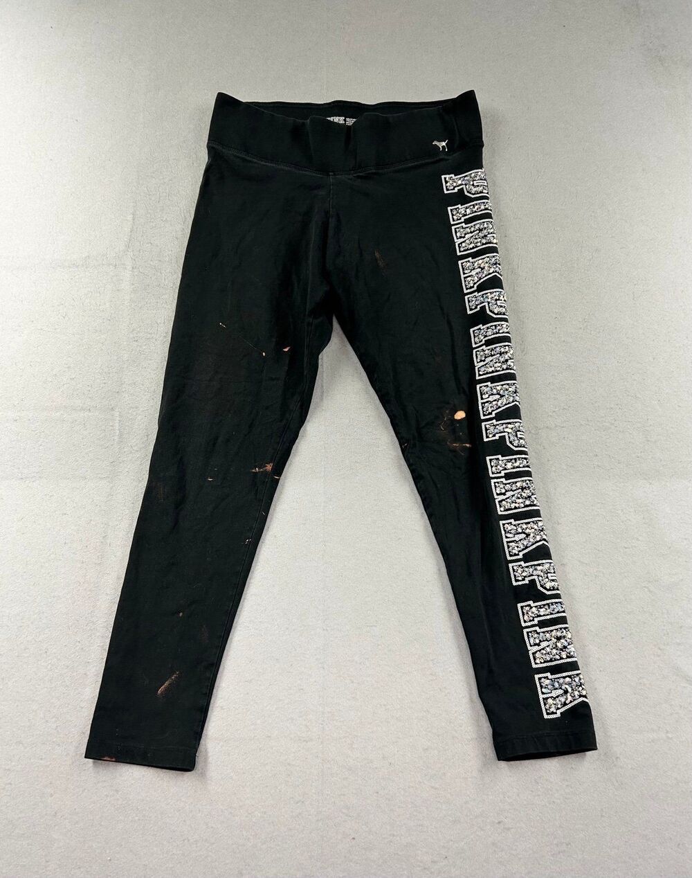 Y2K Victoria’s Secret PINK Bling Yoga Leggings Black Large